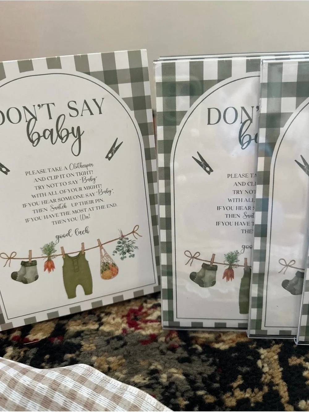 Harvest Vegetable and Fruit Party Banner with Clothes line and games
